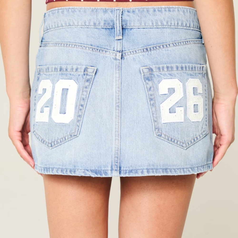 Hollister Class of 26 Denim Skort